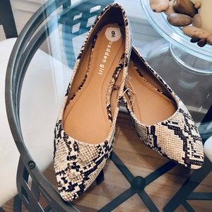Madden Girl Snake-skin Flats